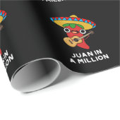 Juan in a Million Funny Mexican Chili Pun Dark BG Cadeaupapier (Rol Hoek)