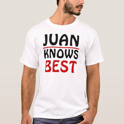Juan Knows Best T-shirt (Voorkant)