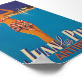 Juan Les Pins Antibes France Vintage Travel Poster (Hoek)