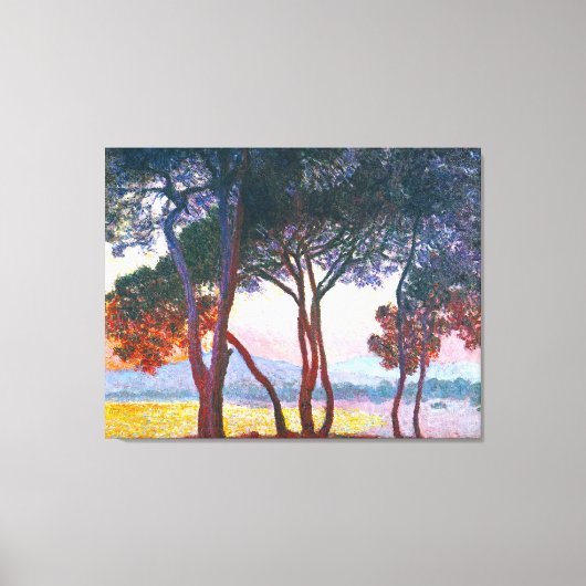 Juan les Pins, van Claude Monet Canvas Afdruk (Voorkant)