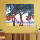 Juan les Pins, van Claude Monet Canvas Afdruk (Insitu (Woonkamer))