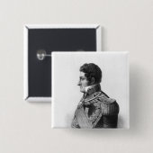 Juan Manuel de Rosas Vierkante Button 5,1 Cm (Voorkant /achterkant)
