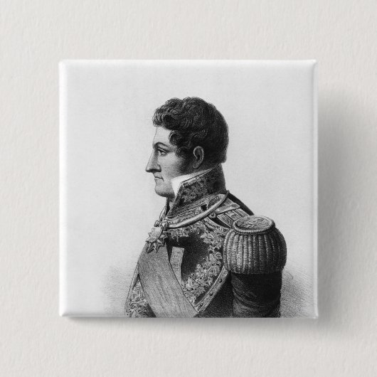 Juan Manuel de Rosas Vierkante Button 5,1 Cm (Voorkant)