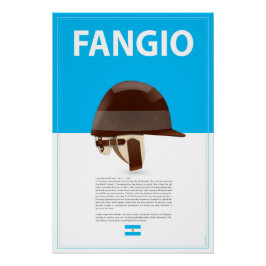 Juan Manuel Fangio Helmet Perfect Poster