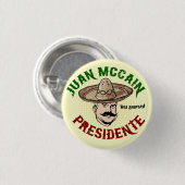 Juan McCain Button (Voorkant /achterkant)