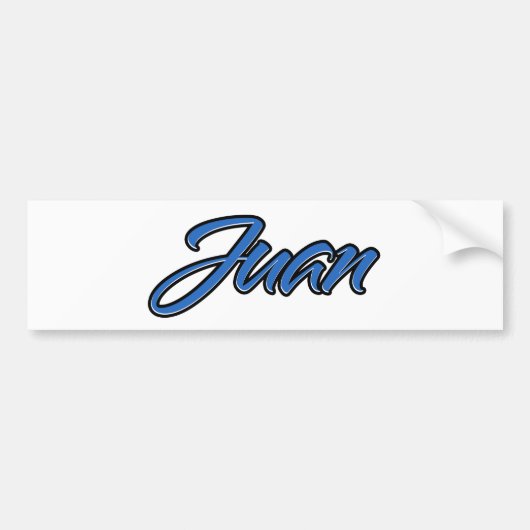 Juan Name blue Aufkleber Sticker Autoaufkleber (Voorkant)