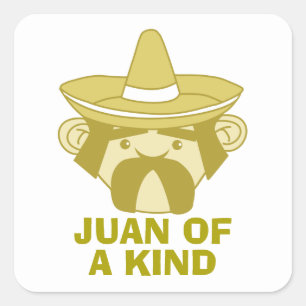 Juan of a Kind Vierkante Sticker