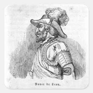 Juan Ponce de Leon Vierkante Sticker