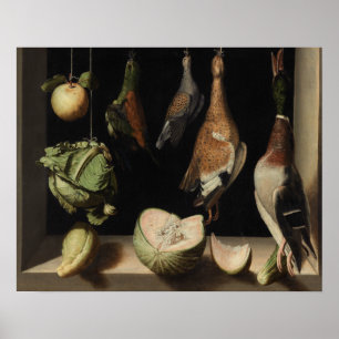 Juan Sanchez Cotan - still Life with Game Fowl Poster