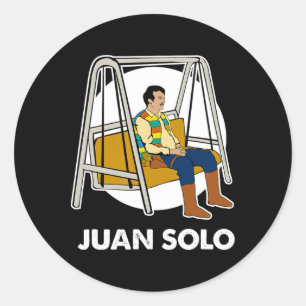 Juan Solo Funny Cinco de Mayo Mexicaans Latijns Fi Ronde Sticker