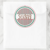 Juarez City Pride Embleem – Mexicaanse identiteit Ronde Sticker (Tas)