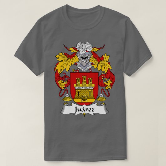 Juarez Coat of Arms Family Crest T-shirt (Design voorkant)