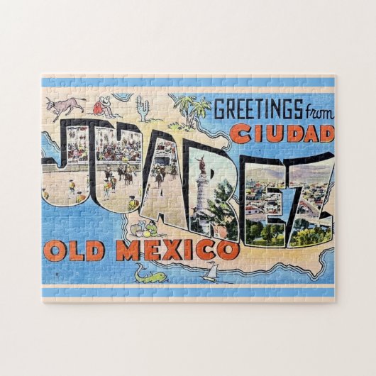Juarez Mexico Briefkaart Legpuzzel (Horizontaal)