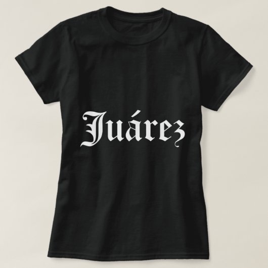 Juarez (Mexico) Oude Engelse doopvont Chola Repres T-shirt (Design voorkant)