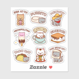 Jubby Cats - Cat Memes Stickers Blad