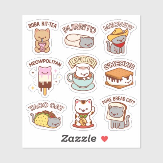 Jubby Cats - Cat Memes Stickers Blad (Vel)