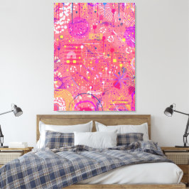 Jubel: Maximalistische Kunst Canvas Afdruk