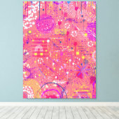 Jubel: Maximalistische Kunst Canvas Afdruk (Insitu (Houten vloer))