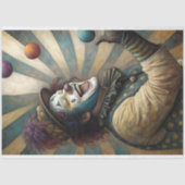 Jubelende Circus Clown Decoupage Tissuepapier (Voorkant)