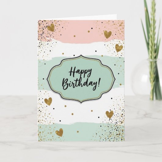 Jubelende Mint Goud Kaart (Voorkant)