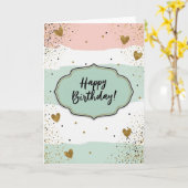 Jubelende Mint Goud Kaart (Gele Bloem)