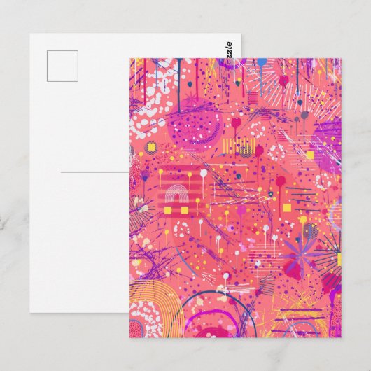Jubelstemming: Maximalistische Kunst Briefkaart (Voorkant / Achterkant)
