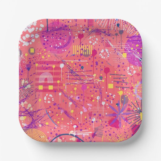 Jubelstemming: Maximalistische Kunst Papieren Bordje (Voorkant)