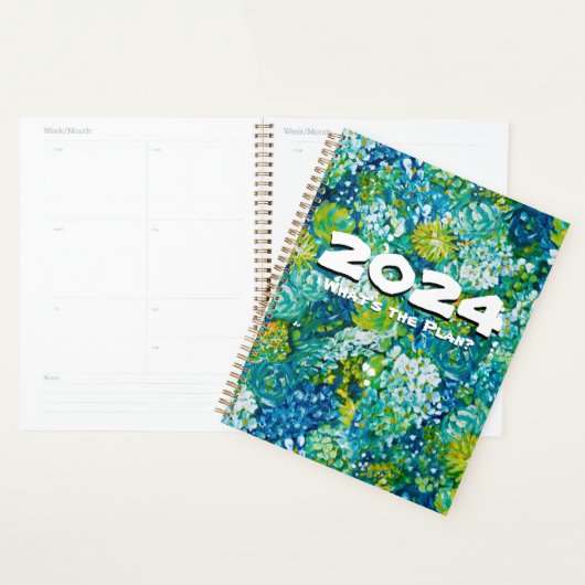 Jubilant-Blauw & Groen Bloemen  Planner (Display)