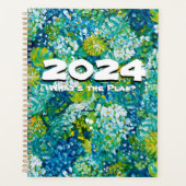 Jubilant-Blauw & Groen Bloemen  Planner (Voorkant)