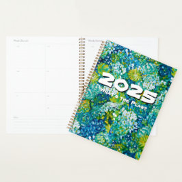 Jubilant-Blue & Green Floral  2025 Planner