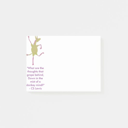 Jubilant Jennets Donkey Post-It Notes (Voorkant)