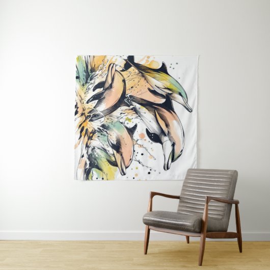 Jubilant Oceanic Waltz Wandkleed (In Situ (horizontaal))