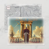 Jubilé 2025 Vaticaan, souvenirreis, idée cadeau. Briefkaart (Voorkant / Achterkant)