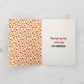 Jubilea egel met bloemenboeket kaart (Binnen)