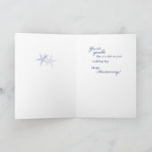 Jubilea Kaart, blauw met sterren Kaart (Binnen)