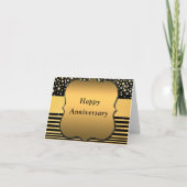 Jubilea Kaart met Black Gold Glitter Sparkly (Voorkant)