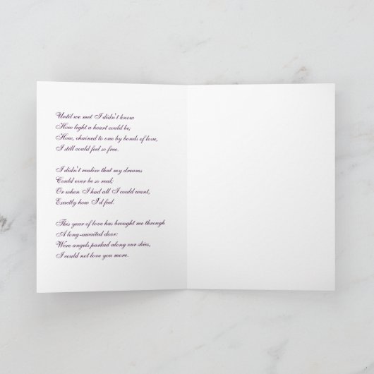 Jubilea Kaart met liefdesgedicht erin (Binnen)