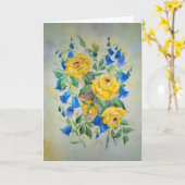 Jubilea Kaart met liefdesgedicht erin (Gele Bloem)