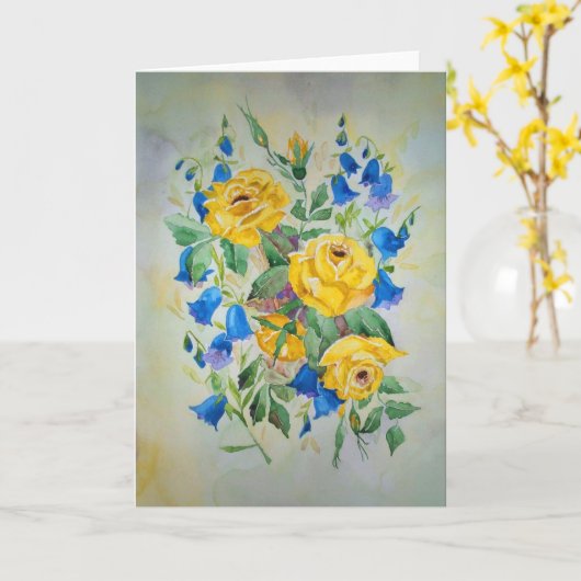 Jubilea Kaart met liefdesgedicht erin (Gele Bloem)