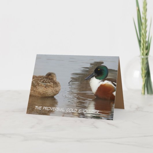 Jubilea kaart met Shoveler eenden (Voorkant)