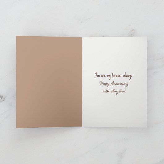 Jubilea konijn met chocoladehart kaart (Binnen)