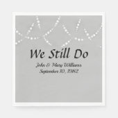 Jubilea lichten op zilver servet (Voorkant)