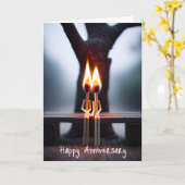 Jubilea lucifers met vlammen kaart (Gele Bloem)