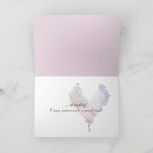 Jubilea voor paar kaart (Binnen)