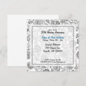 Jubilea voor zwart-witbruiloft kaart (Voorkant / Achterkant)