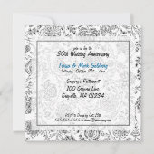 Jubilea voor zwart-witbruiloft kaart (Voorkant)