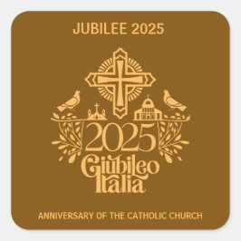 Jubilee 2025 Katholieke Kerk, Aangepaste stickers. Vierkante Sticker