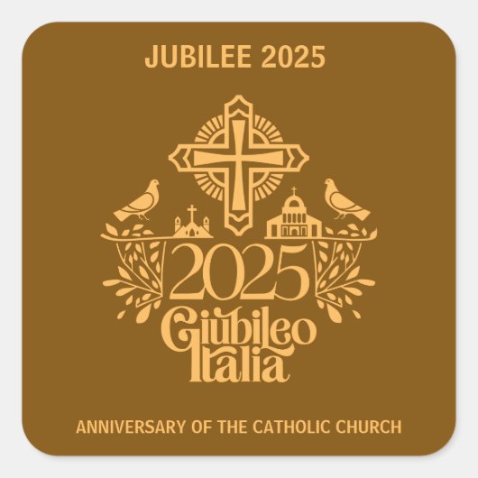 Jubilee 2025 Katholieke Kerk, Aangepaste stickers. Vierkante Sticker (Voorkant)