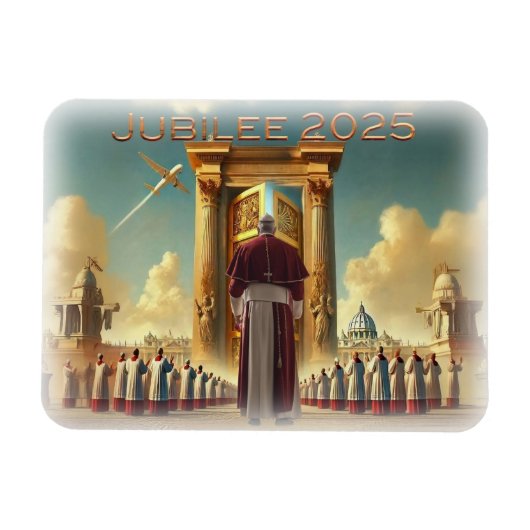 Jubilee 2025, Vaticaan, reissouvenir, cadeau-idee. Magneet (Horizontaal)