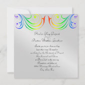 Jubilee Rainbow Heart Wedding Invitation Kaart (Achterkant)